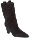 Aquazzura Boogie 70 Suede Ankle Boots In Black