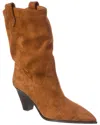 Aquazzura Boogie Suede Cowboy Boots In Brown