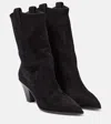 Aquazzura Boogie 70 Suede Ankle Boots In Black