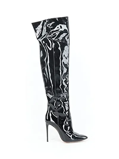 Pre-owned Aquazzura Boots In Black
