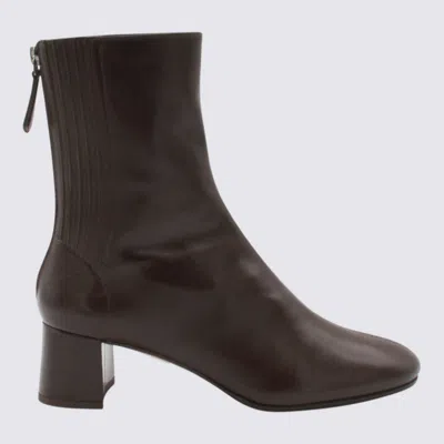 Aquazzura Brown Leather Saint Honore Boots