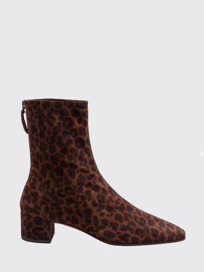 Aquazzura Saint Honoré 35 Animal-print Suede Boots In Animal Print