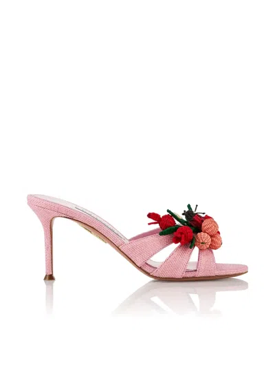 Aquazzura Botanica Heeled Sandals In Pink