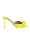 Aquazzura Bow Detail Sandals In Yellow