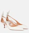 Aquazzura Bow Tie 50mm Leather Pumps In White