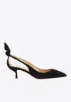Aquazzura Moschino Couture Peace Motif Jacquard Trousers In Black