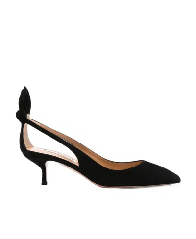 AQUAZZURA AQUAZZURA BOW TIE POINTED TOE PUMPS