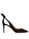 Aquazzura Aquazzurra Woman's Deneuve Black Suede Pumps