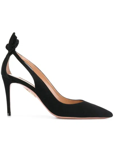 Aquazzura Bow Tie 85mm Pumps In Black