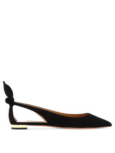 Aquazzura Bow Tie Cut-out Ballet Flats In Multi
