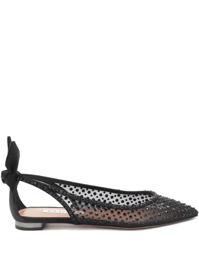 AQUAZZURA BOW TIE BALLET FLATS