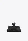Aquazzura Bow Tie Clutch In Nappa Leather