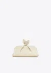 Aquazzura Bow Tie Clutch In Nappa Leather