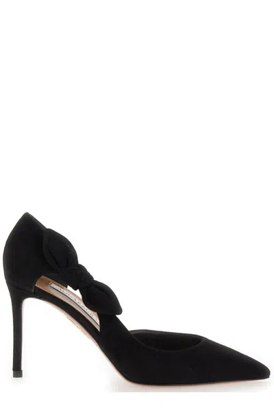 AQUAZZURA AQUAZZURA BOW TIE EMBELLISHED PUMPS