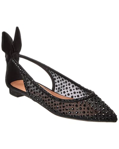AQUAZZURA AQUAZZURA BOW TIE MESH & SATIN FLAT