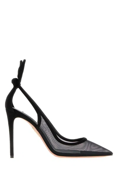Aquazzura 85mm Bow Tie Mesh Pumps In Multi