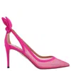 Aquazzura Bow Tie Pointed-toe Mesh Pump