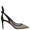 Aquazzura 85mm Mesh-panelled Pumps In Black