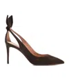 Aquazzura Bow Tie Pointed-toe Pumps In Black