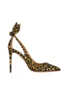 Aquazzura Bow Tie 85 Leopard-print Pumps