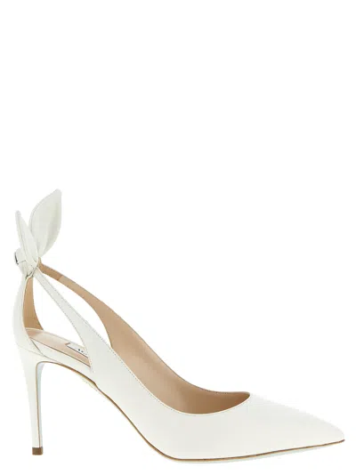 Aquazzura Bow Tie Pumps In White