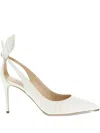 Aquazzura Bow Tie Pumps In White