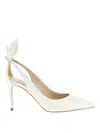 Aquazzura Bow Tie Pumps In White