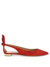 Aquazzura Bow Tie Suede Ballet Flats