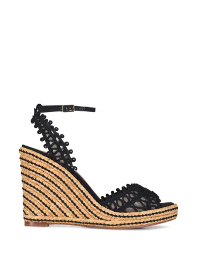 Aquazzura Braided Nappa Espadrilles In Black