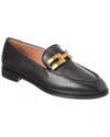 Aquazzura 10mm Brandi Leather Loafers In Black