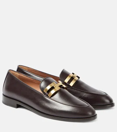 Aquazzura Smooth Leather Brandi Loafers In In Brown