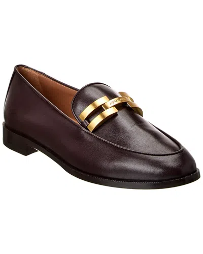 Aquazzura Brandi Leather Moccasin In Brown