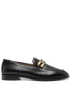 Aquazzura 10mm Brandi Leather Loafers In 000 Black Black