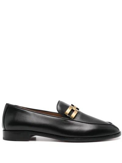 Aquazzura 10mm Brandi Leather Loafers In Black