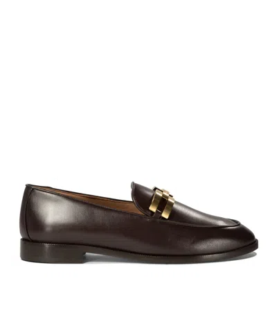 Aquazzura Smooth Leather Brandi Loafers In In Brown