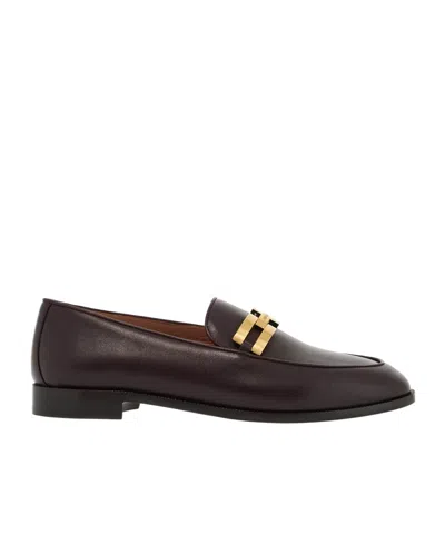 Aquazzura Smooth Leather Brandi Loafers In In Brown