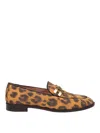 Aquazzura Aquazzurra Brandi Loafers In Suede Leather With Spotted Print In Animal Print