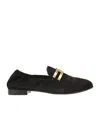 Aquazzura Soft Suede Loafers Elastic Sides In Black