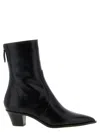 Aquazzura Ankle Boots With Block Heel And Pointed Toe In Black