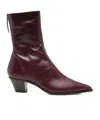 Aquazzura Ankle Boot With Cone Heel And Pointed Toe In Burgundy