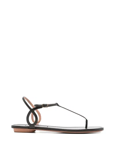 Aquazzura Buckle-fastening Sandals In Black