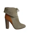 Aquazzura Cambridge Ankle Boots In Beige Suede In Beige
