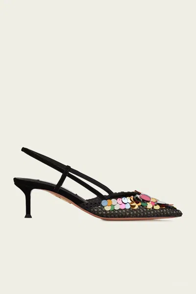 AQUAZZURA CAN CAN PUMP 50 IN BLACK
