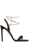Aquazzura Careless Whisper Ankle Strap Embellished Sandals In Non Definito