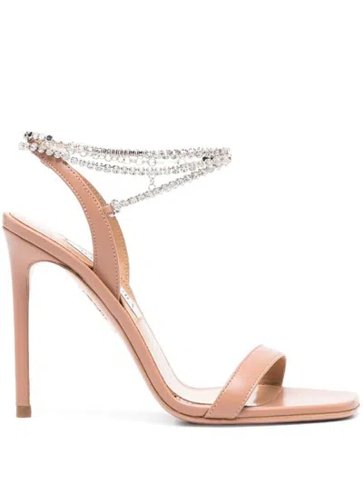 Aquazzura Careless Whisper Sandal 105 Shoes In Nude & Neutrals