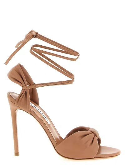 Aquazzura Carina Sandals Pink In Brown