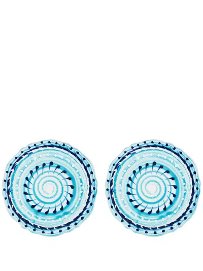 Aquazzura Casa Alegria Dinner Plates (set Of Two) In Blue