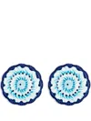 Aquazzura Casa Alegria Soup Plate (set Of Two) In 蓝色