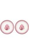 Aquazzura Casa Jaipur Dinner Plates (set Of Two) In Red