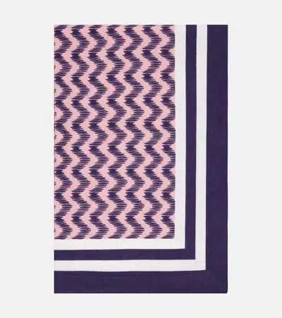Aquazzura Casa Jaipur Large Printed Linen Tablecloth In Multicoloured